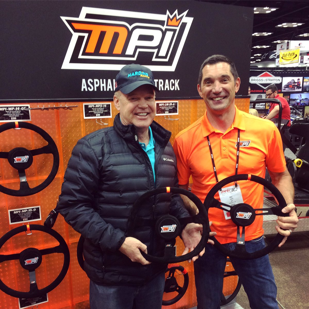 TeamSpeedway4x's tweet photo. 2x Indy 500 winner @AlUnserJr &amp; @maxpapis #MPI at #PRI2017 🏁🔥Look for the #MPIdifference at @SpeedwayMotors @prishow https://t.co/tsy5JNhHyx