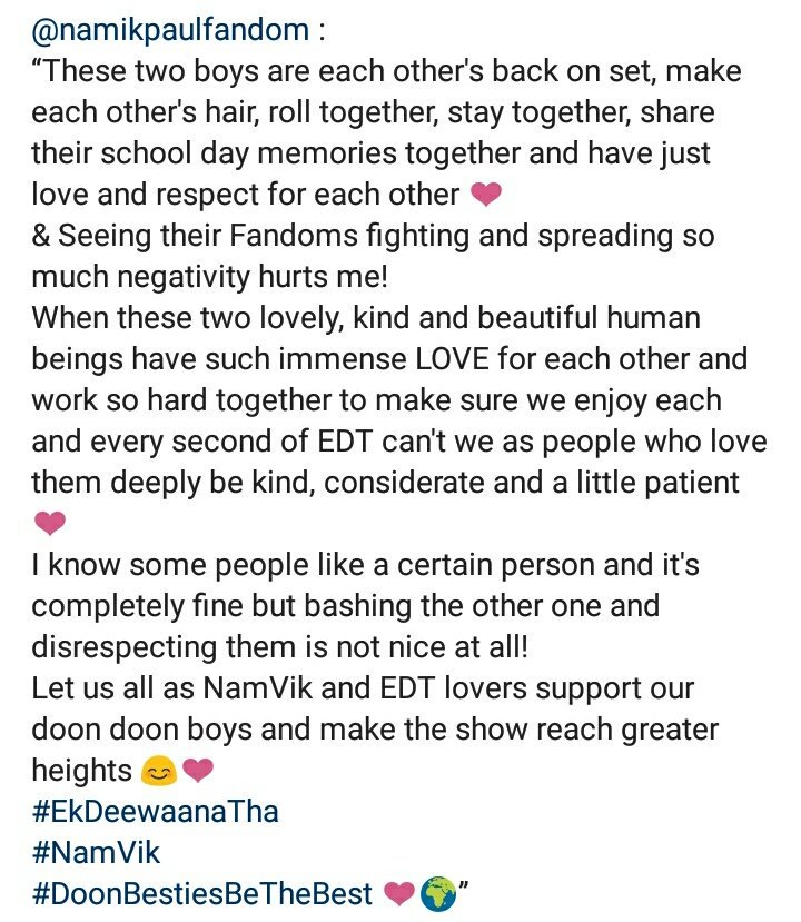 EkdeewanathaF's tweet photo. Those,who r creating silly fight over VYOM &amp; SHIV,plz try 2 enjoy d suspense thriller #EkDeewaanaTha &amp; read d note below🙏❤
Cr:anaya_crtn https://t.co/AlF55fbmae