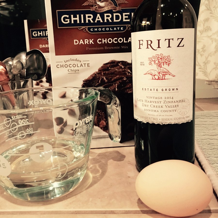 NataliasKitchen's tweet photo. Brownie Baking tip: substitute water for @FritzWinery Late Harvest Zin! Whether it's your own recipe or your favorite boxed brownie mix, you won't regret this tasty swap. Happy Brownie Day! 
#BrownieDay #bakingseason #delicious #baking https://t.co/shxz9eEwzh