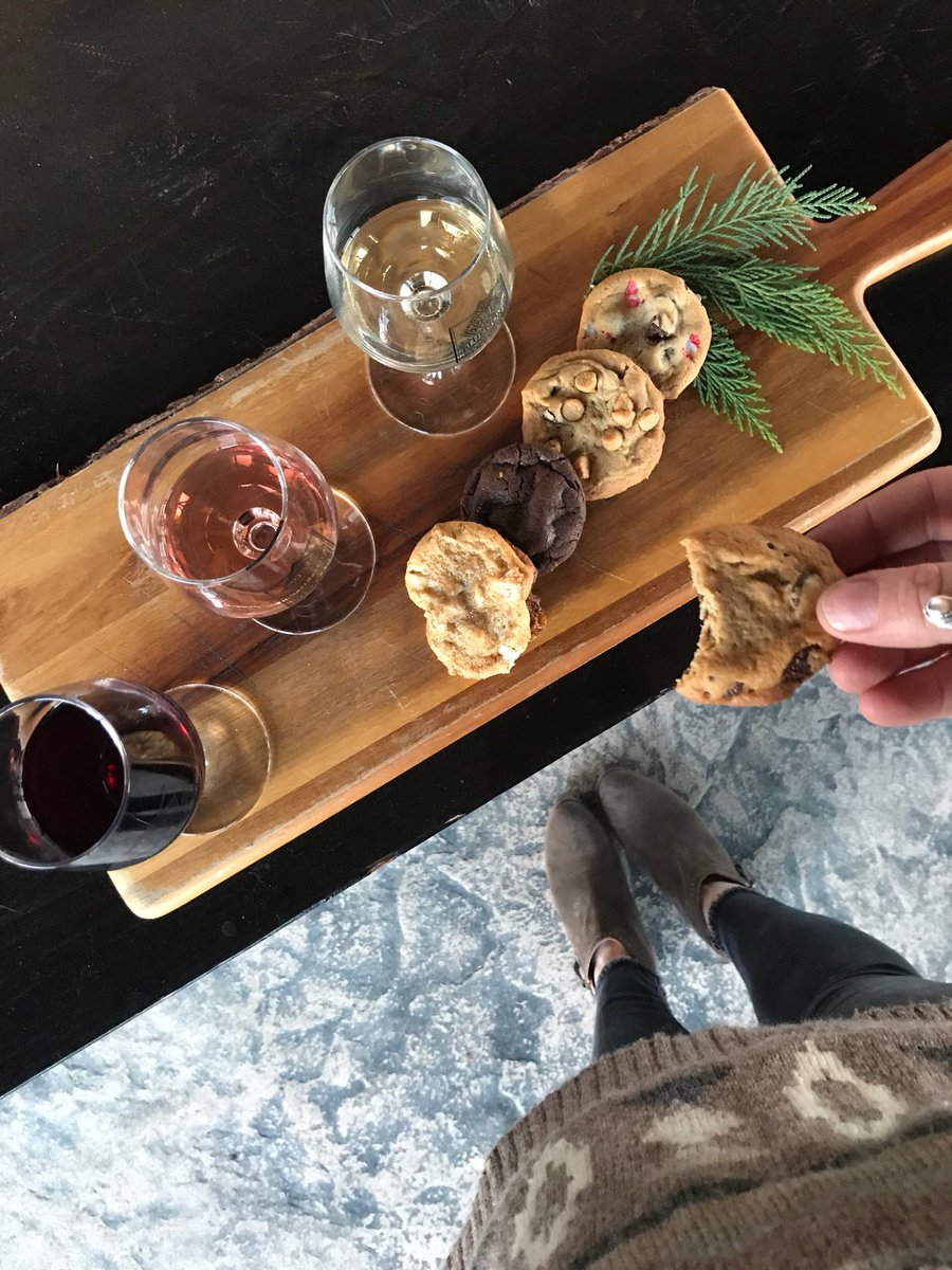 A Balanced Diet: A Christmas cookie in one hand &amp; a glass of wine in the other 🎄#winenot