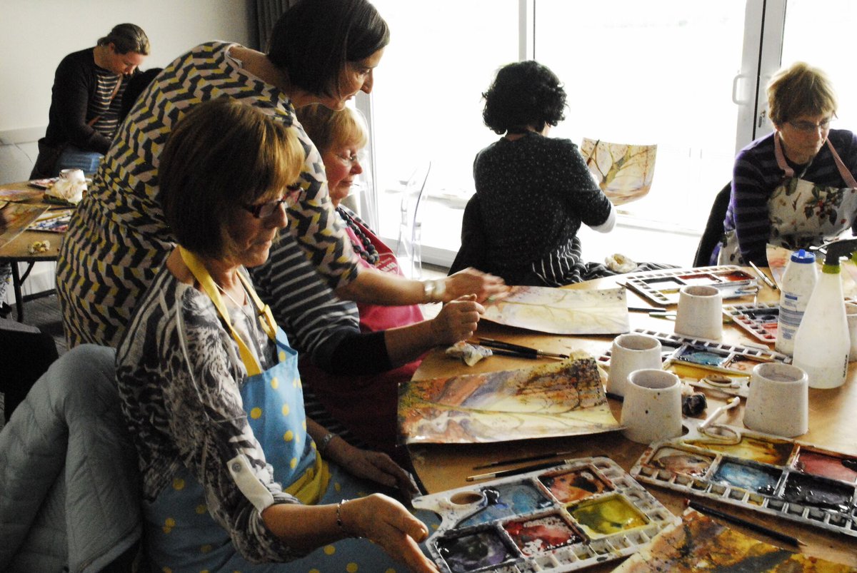 chesterartsfair's tweet photo. #LiveArt during the watercolour workshop with #artist Sarah Hill at #CAF17. All participants had a great time making their own masterpiece, we look forward to bringing visitors more exciting workshops to get involved with next year. #Chester https://t.co/1E2DGSfaVZ