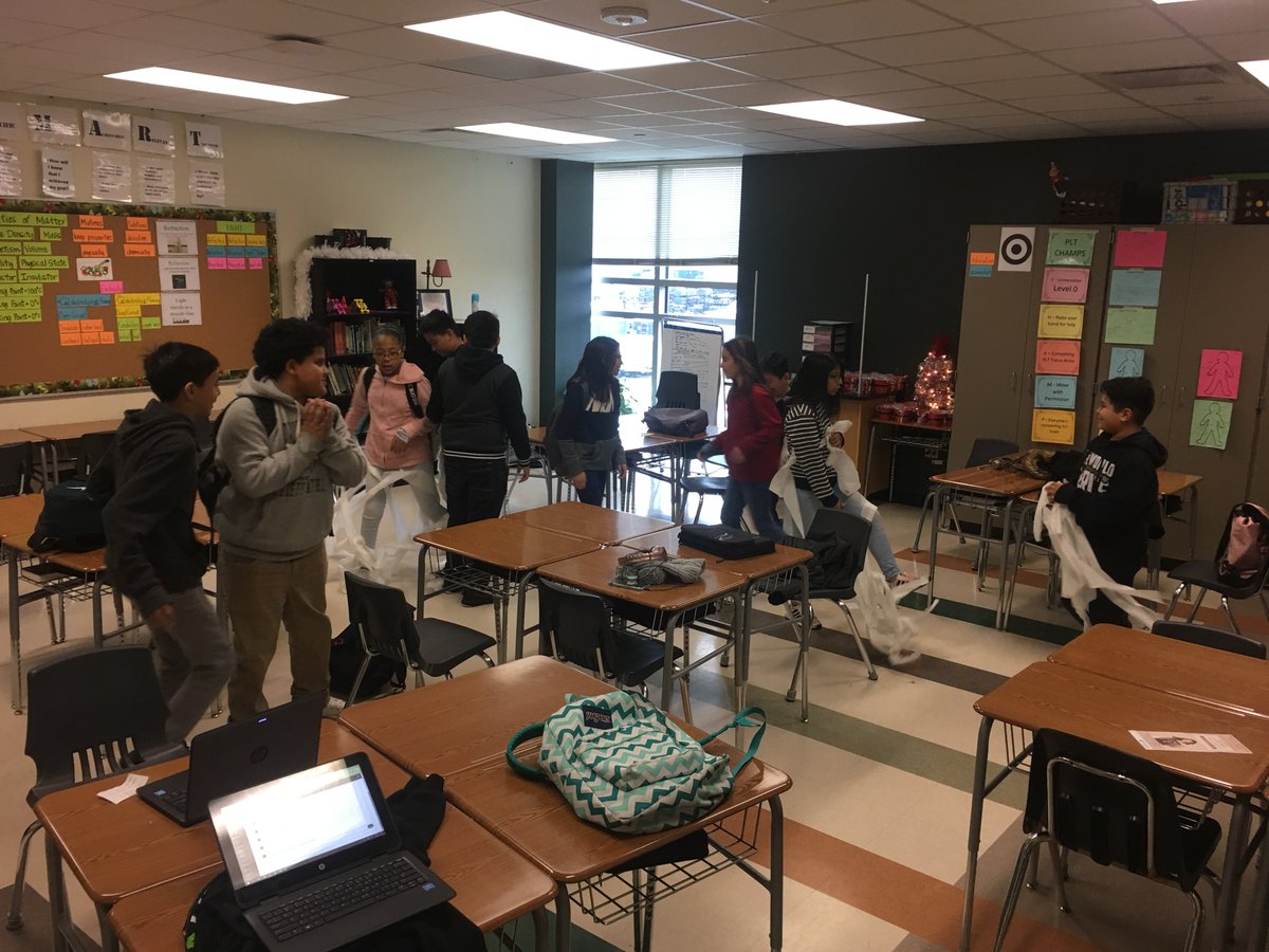 ScienceDiva75's tweet photo. Rule for the day: If you need to use the RR, take some paper with you. lol Tinsel tp'd our classroom last night. #tinsel https://t.co/Ic5YI03Ofh