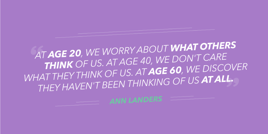 AARP's tweet photo. Ann Landers on perception. #DisruptAging https://t.co/oruYJ9YsmA