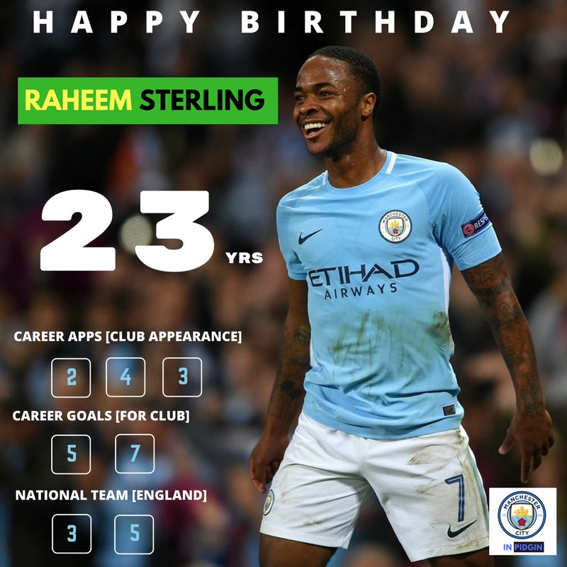 Make una help me wish Raheem Sterling Happy Birthday. 