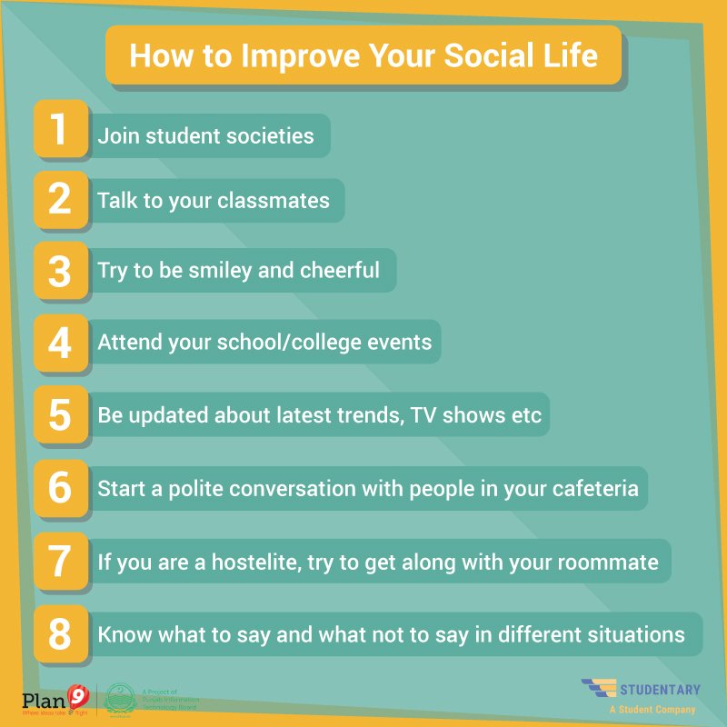 thestudentary's tweet photo. Studies are important but so is a social life! Here are some great tips to kickstart your social life! #Studentlife #Studentary https://t.co/FP8kCF3QYT