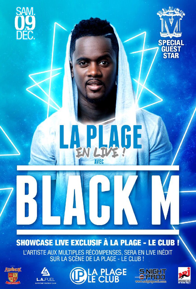 NightSteve's tweet photo. Rendez vous demain soir avec Black M au club La Plage a Bordeaux pour un Showcase de dingue 🔥🔥🔥#SNightProd #Booking #BestBooking #BestArtists #BlackM #WatiB #Bordeaux @Bmesrimes https://t.co/yZuq2FcgXc
