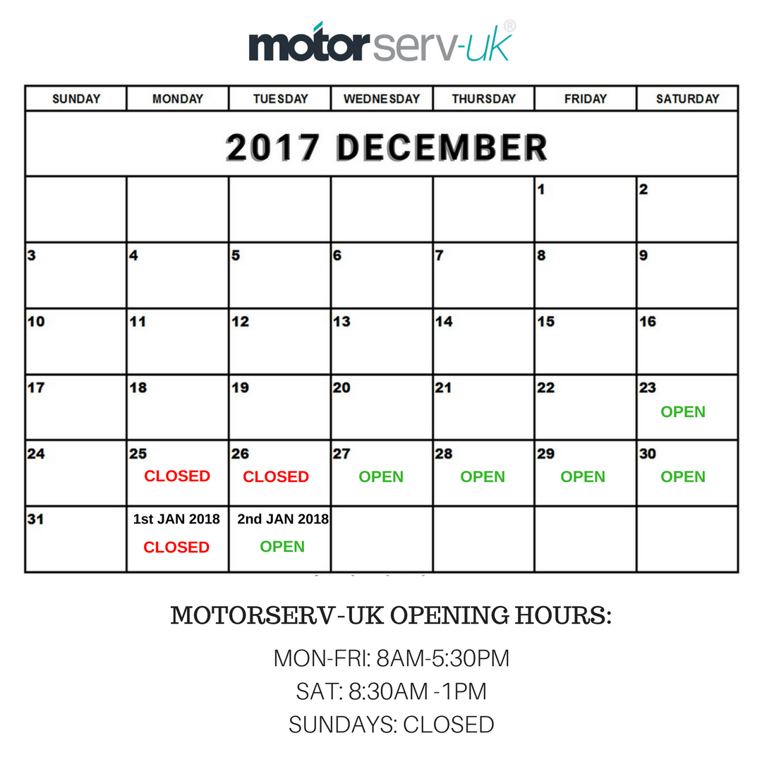 MotorServ-UK Christmas Opening hours! #solihull #cars #service #mot 

Call 0121 405 0702 to get booked in! ☎️