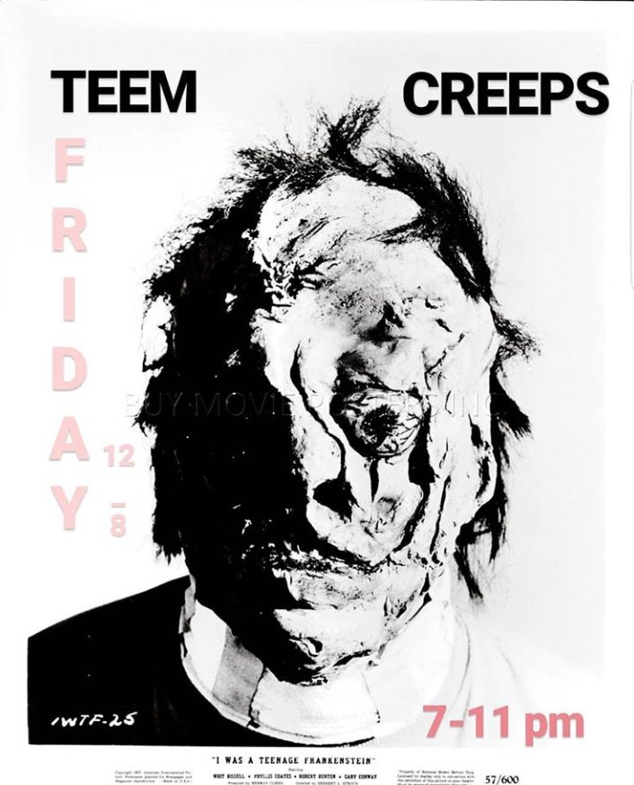 SHOW TONIGHT AT VIDEO HAUS IN BK. 7-11pm FREE WITH DONATION #TEEMCREEPS #BK #DIY #HORROR #PUNK #CREEPY