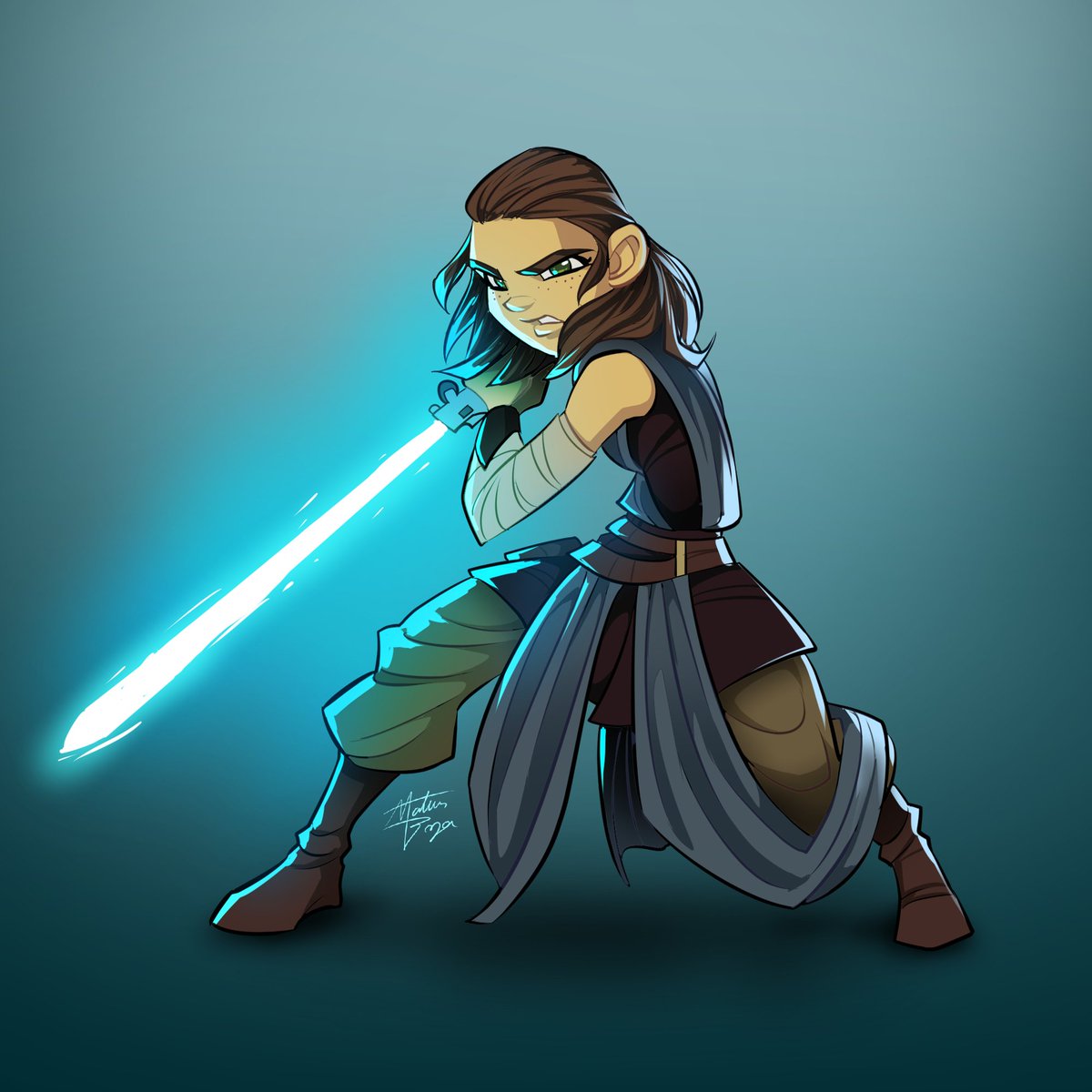 mateusboga's tweet photo. Who isn't excited for this? #starwars #rey #thelastjedi #disney #cartoon #starwarsfanart #lightsaber https://t.co/PhKwjOexLS