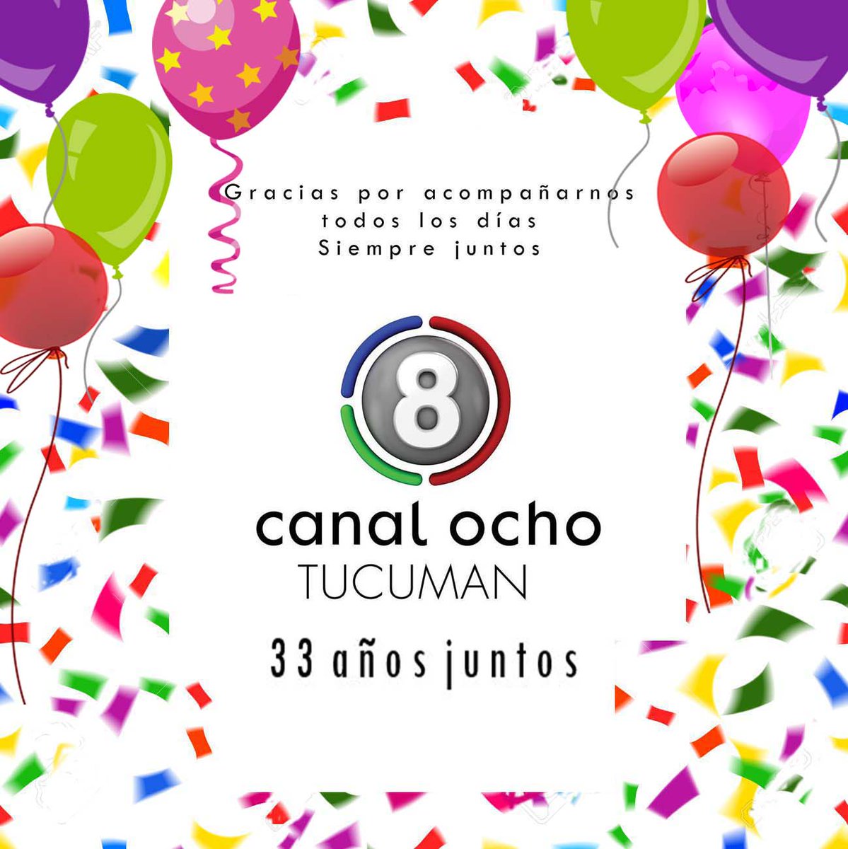 Josecitors's tweet photo. Feliz aniversario a @canalochotuc. Felicidades a todos los trabajadores del canal!!! Orgulloso de ser parte de su grilla de programas locales con @buscandojus! #SiempreJuntos https://t.co/ZTYmWmvM3I