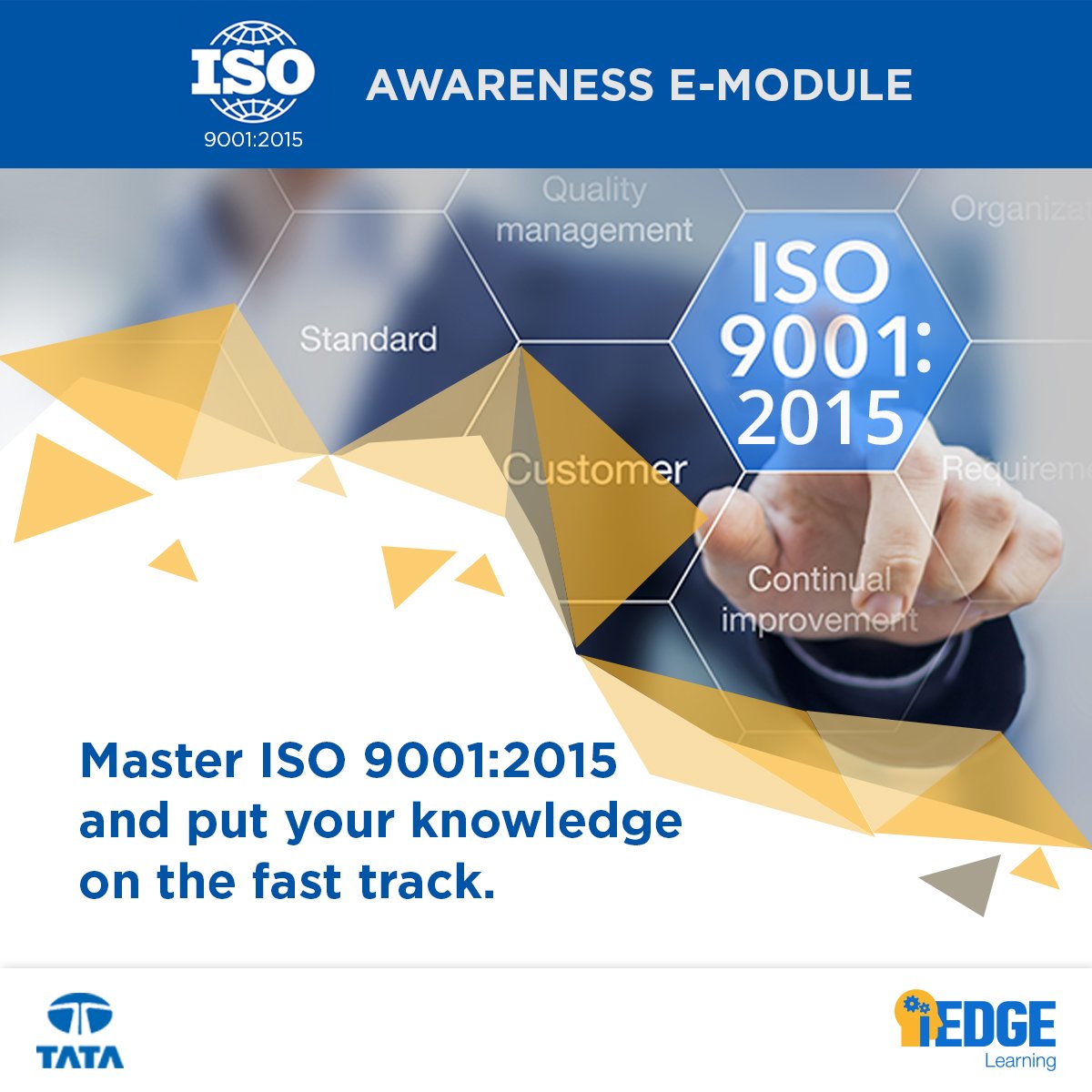 iEDGE_Learning's tweet photo. ISO 9001 is an international standard for Quality Management Systems which aims to enhance customer satisfaction. Its current version ISO 9001-2015 replaces the 2008 version. 
Contact us on 7798 480 480 or info@iedgelearning.com
#ISOemodule #elearning #iEDGE #ISO https://t.co/19PIka7tfx