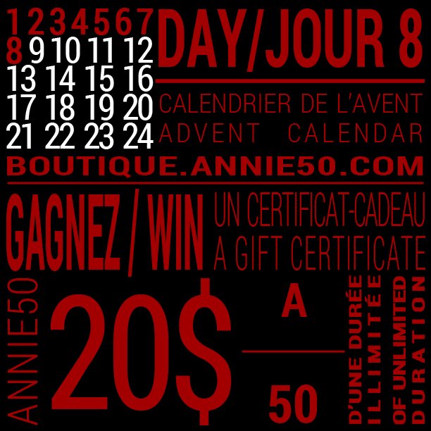 En ce vendredi 8, remporter 1 certificat cadeau de 20$ valable sur notre boutique en ligne grâce à notre concours Facebook. vite vite vite