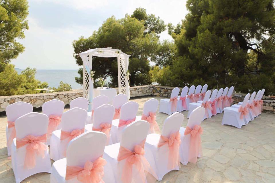 Surrounded by nature and love with an amazing sea view on your #Wedding day. Want to know where this is? Just asks us. #BookYourWeddingDay #Greece #Cyprus