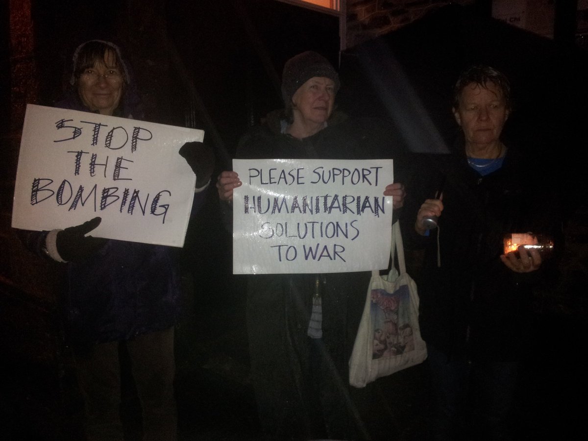 It's coming up to the anniversary of our 1st Vigil. This one was last Christmas Eve. Since then we have been standing for #peace and for #RefugeesWelcome every friday 5-6pm. We will be outside Church's again today, as usual <a href="/AroundAshburton/">Around Ashburton</a> <a href="/sophiepierce/">Sophie Pierce</a>