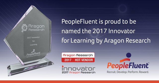 PeopleFluent's tweet photo. Great news! @AragonResearch1 named #PeopleFluent an #Aragon #Technology Innovator in #Learning #AragonAwards17 #HotVendor17 #Innovator17 https://t.co/t0qzC2gYlh