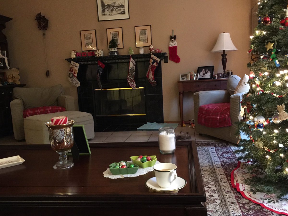 ForIronforge's tweet image. A morning scene. Our tree is up early this year!