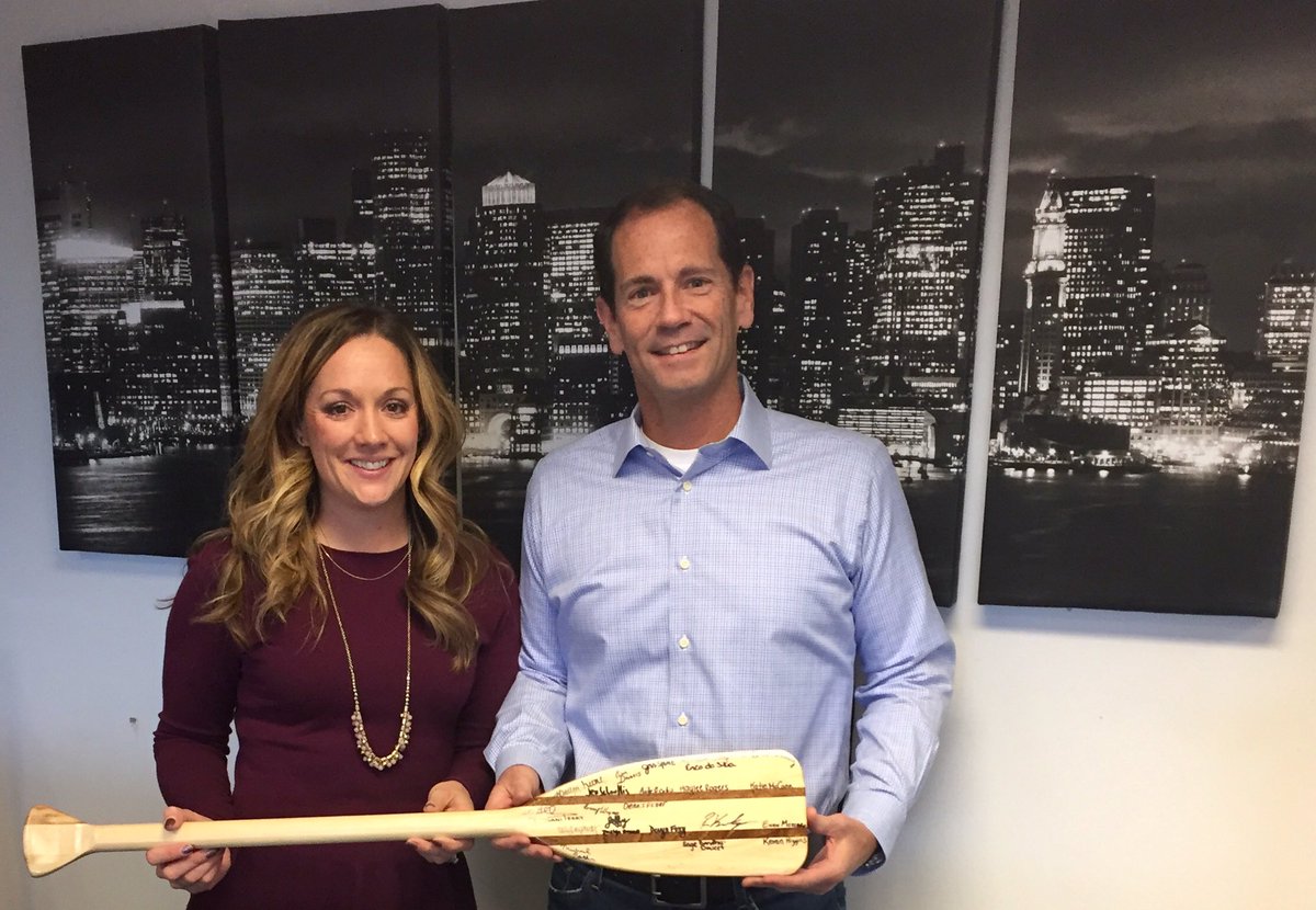 <a href="/cfahey1/">Craig</a> is the real deal!! First week in Boston and we lock up 27 starts! Officially handed off the oar! #rowtheboat #goodluckcharm <a href="/TEK_Boston/">TEKsystemsBoston</a>