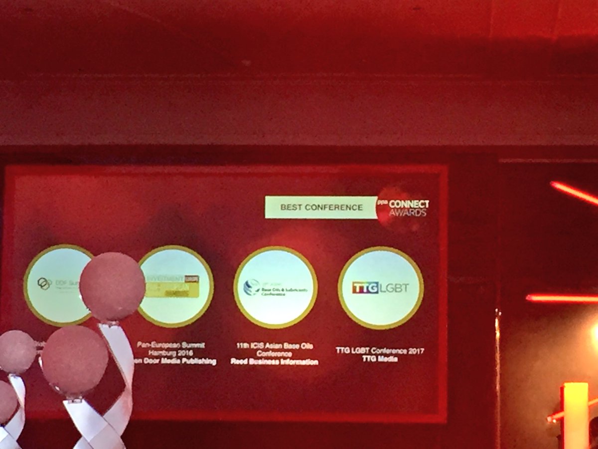 Well we didn't win - but super proud the #TTGLGBT Conference was shortlisted against such other fab events! <a href="/PPAConnect/">PPA Connect</a>  <a href="/KateNichollsTTG/">Kate Nicholls</a> #TTGLGBT #LGBT