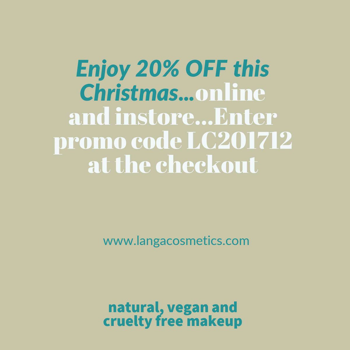 LangaCosmetics's tweet photo. The glam season is here...get your 20% OFF and enjoy flawless skin#veganmakeup #mineralmakeup https://t.co/BHok9TVwbe