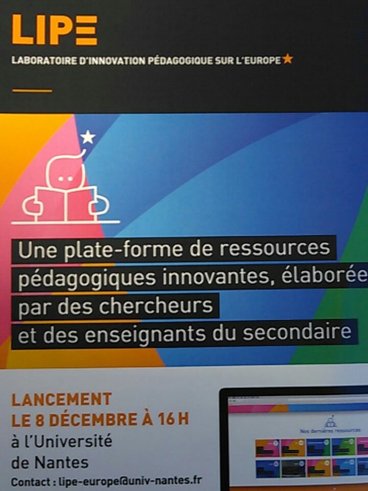 LIPE, L'#Europe du laboratoire à la classe. #VirginieChaillouAtrous @CatalaMichel vous invitent à découvrir le site lipe-europe.eu