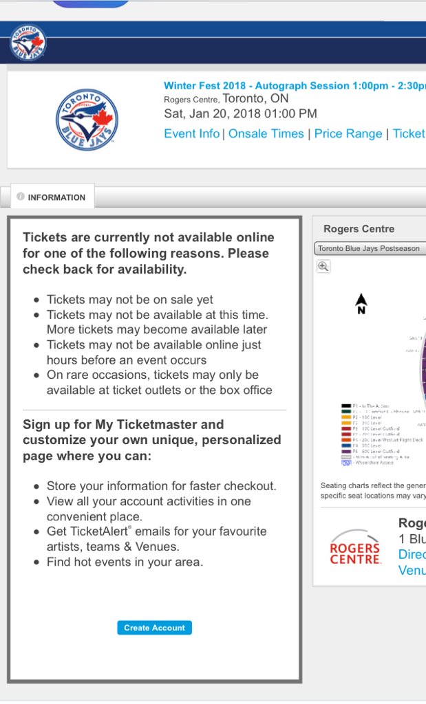 Ticketmaster Blue Jays Seating Chart