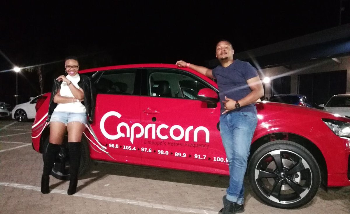 HulisaniRavele's tweet photo. The #SaturdayFlex team, ready to party up a storm tonight in Lephalale! Come celebrate our new frequency, 100.9, at Atmosphere Lounge. It's the @CapricornFM Lephalale Takeover! 💃🏾#TenYearsOfHOT 🔥 https://t.co/QT6RQcbpAR