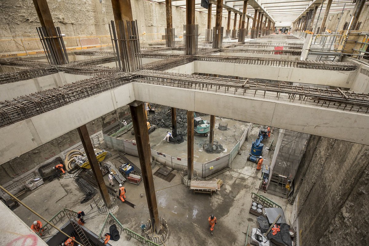 Here’s a sneak peek of the new Tube station we’re building at Battersea Power Station as part of the <a href="/northernline/">Not the Northern Line</a> extension. The top level will be the ticket hall, the bottom level is where you’ll catch your train! More details here: tfl.gov.uk/travel-informa…