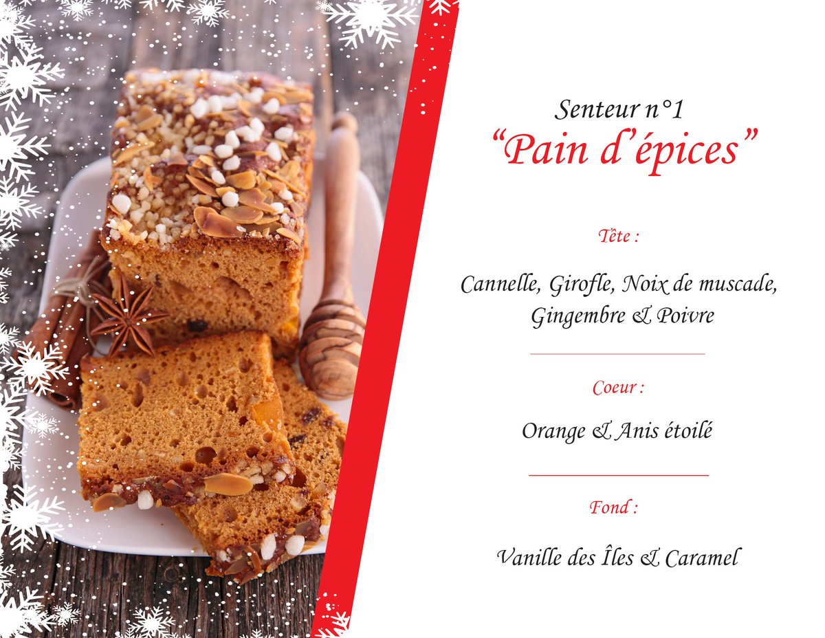 Semaine 1, senteur n°1 du Calendrier de l'#Avent parfumé <a href="/midiscom/">midiscom</a> : Ouvrez le four et laissez-vous envahir par la délicieuse odeur épicée et gourmande du "Pain d’épices" chaud. #Senteur thématique du catalogue pour #parfumer votre lieu de vente ! 🎄🍞