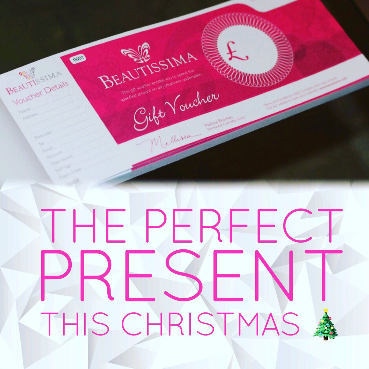 Beautissima's tweet photo. BEAUTISSIMA GIFT VOUCHERS 💕
Email: mellissa@beautissima.com to buy now 💕
#christmas #beautissima #giftvouchers #snow #crimbo #perfectpresent #lastminute #gift #pressie #tree #beautygift #womensgift #voucher #pmu https://t.co/uyMS1addoG
