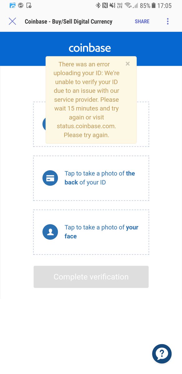 its_mead's tweet photo. @coinbase this has been going on for 24 hours!!! https://t.co/gxfA69obys