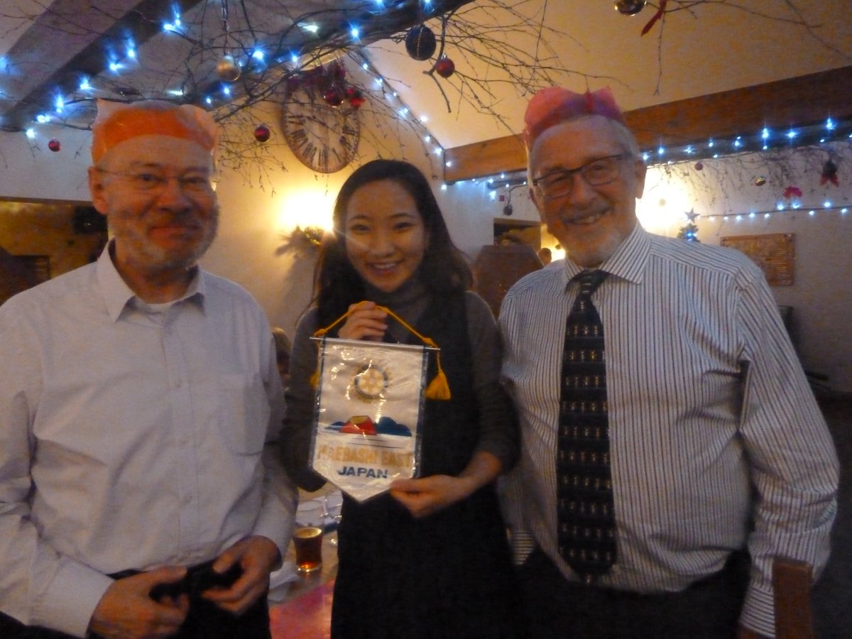 Aylsham Rotarians welcomed Kimomo Tamba, A Rotary Scholar, studying her Masters at UEA, whilst enjoying a Christmas Meal at The Goat, Skeyton.