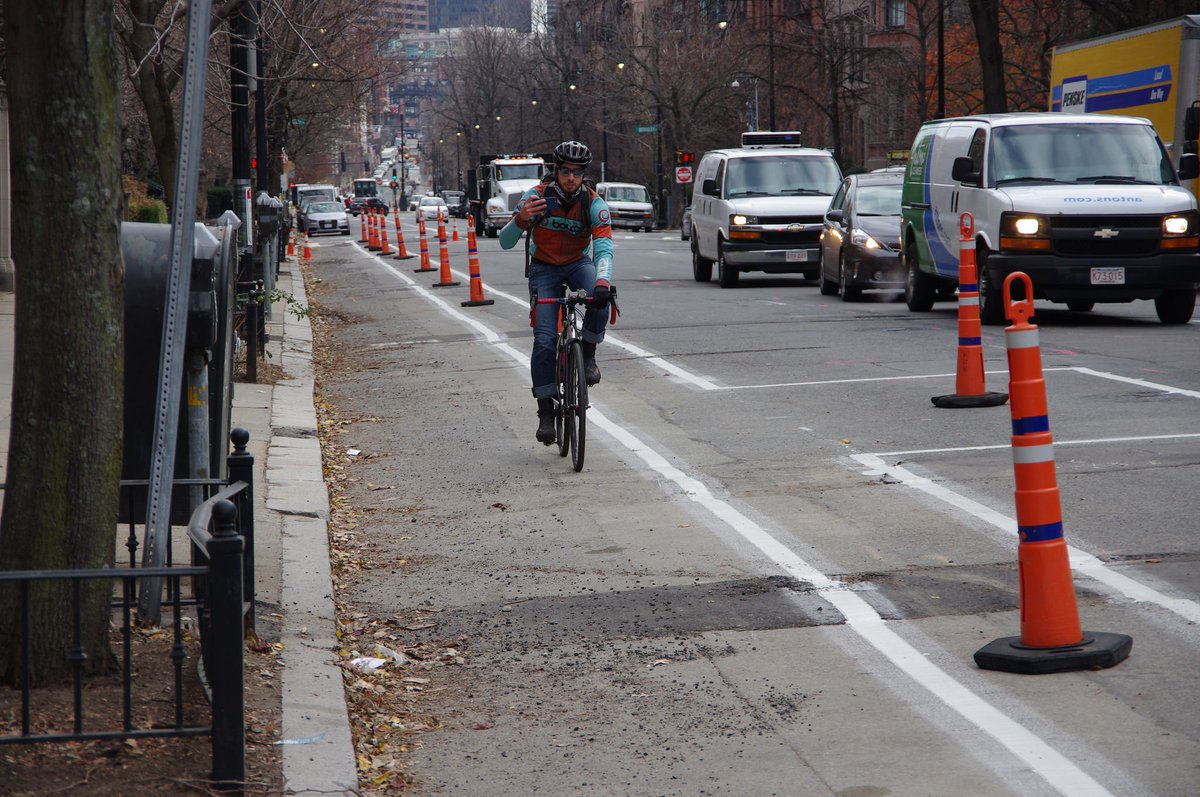StreetsBoston's tweet photo. #BeaconSt redesign is off to a great start thanks to @BostonPWD @marty_walsh @BostonBTD We will be leading #StreetAmbassador outreach on Monday afternoon to talk with the neighborhood about traffic calming. Want to help us out? https://t.co/Q7HpC3zS3i