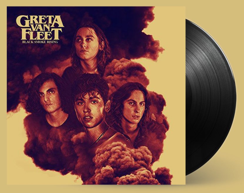 Image result for greta van fleet album cover black smoke rising