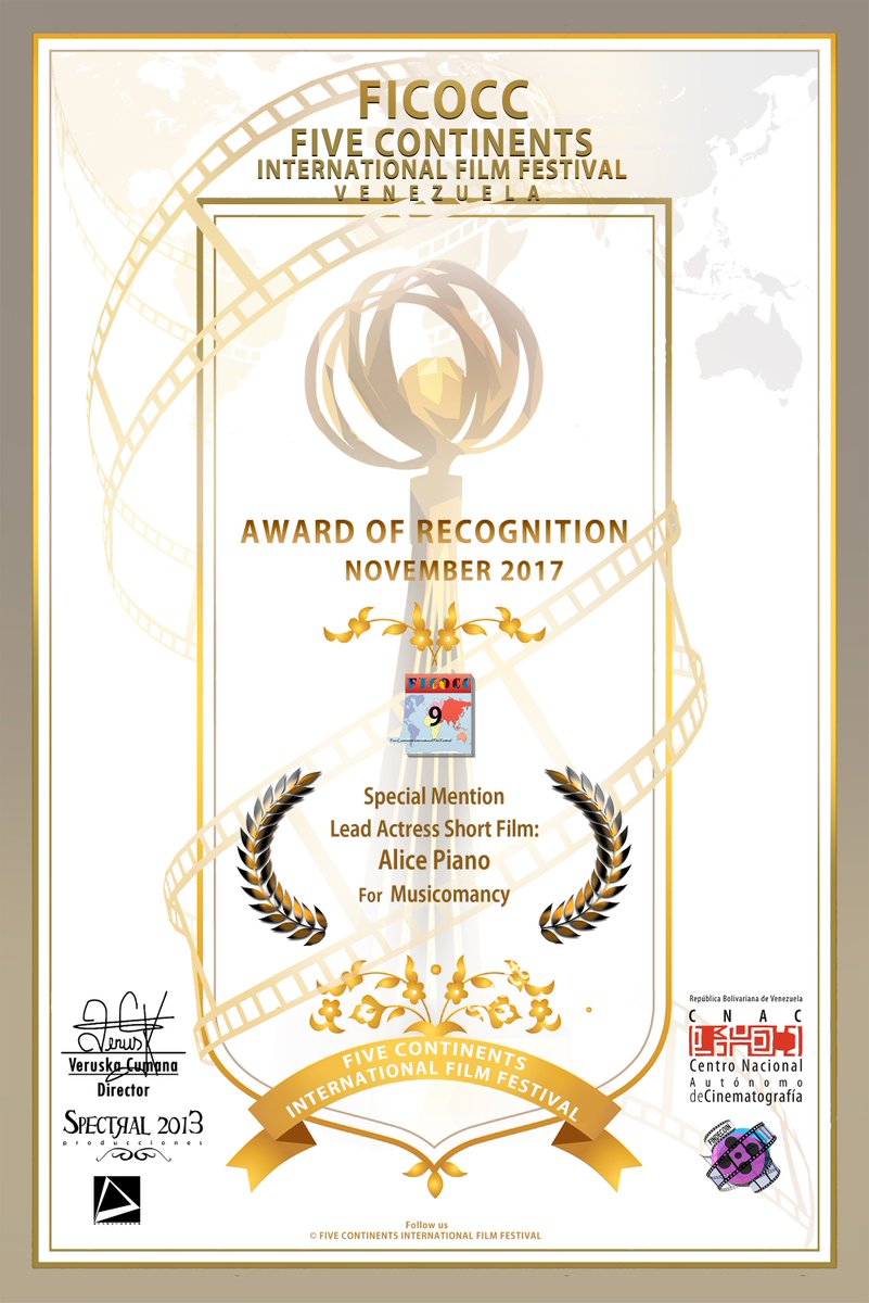 alice_piano16's tweet photo. #Musicomantia vince il premio come #bestsuspenseshortfilm al #fivecontinentsinternationalfilmfestival e io ricevo la menzione speciale come #attrice protagonista. Yeyy! #ficocc #leadactress #ldp #dimago https://t.co/IaydNG5x6M