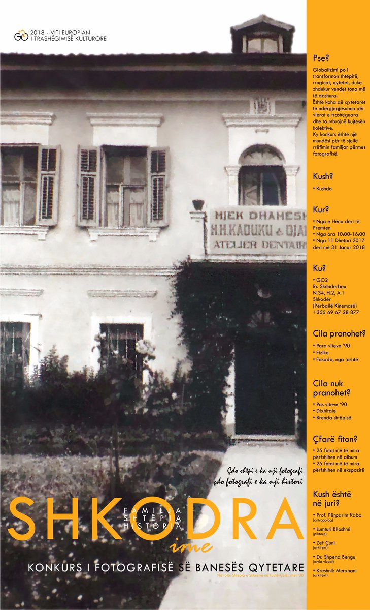 GO2Albania's tweet photo. Viti Europian i Trashëgimisë Kulturore #TrashëgimiaKulturore #VETK
#European 🇪🇺Year of #CulturalHeritage #EYCH #EYCH2018
#Konkurs i fotografisë banesa qytetare shkodrane para viteve '90
#photo #Competition #traditional #architecture #Shkodra #Albania🇦🇱
#GO2Albania @go2_info https://t.co/ei0AXqcBvC