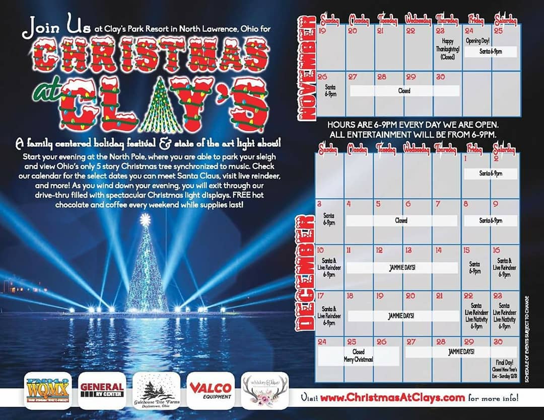 ClaysParkResort's tweet photo. Make plans to stop out and see this AWESOME drive thru light show! #christmasatclays #seesanta @CountryFestOhio @OhioFindItHere @NEOhioFamilyFun https://t.co/Zwhee1h753