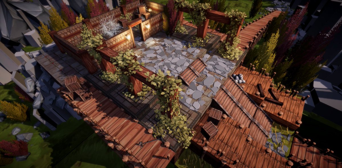 PenguinScratch's tweet photo. Been modeling and hand painting a bunch of tileable assets and props for a top down #unity3d #MadeWithUnity https://t.co/jlAPPowRAI