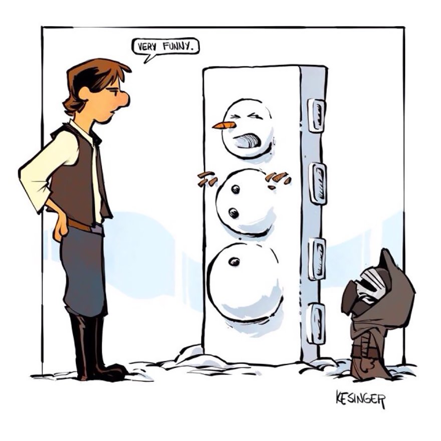 bee_huge's tweet image. Le mashup parfait, mêlant l’univers de Star Wars et Calvin &amp;amp; Hobbes bit.ly/2BPGUnM #starwars #mashup #illustration #briankesinger