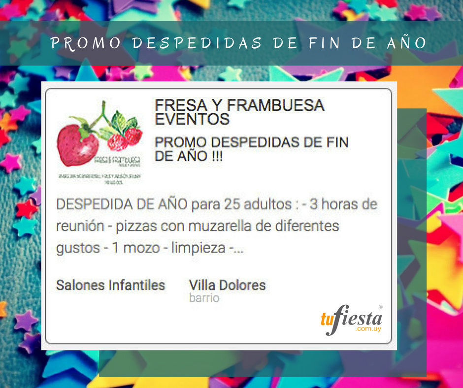 TuFiestaUruguay's tweet photo. #PromoFiestas #CumplesEneroFebreroMarzo #DespedidaDeAño
Aquí te pasamos dos promos que te van a servir. ♥️♥️♥️
Buscá los salones en https://t.co/rPADRg2Wtm https://t.co/1Q6VHhgV8M