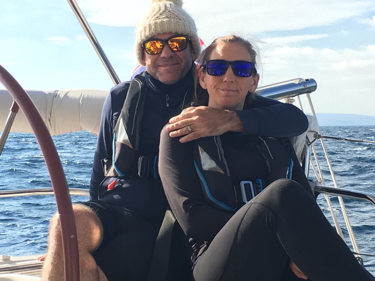 stuartcheyne's tweet image. First sail on our own