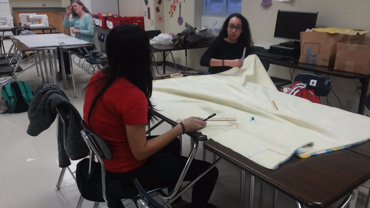 Brennan FCCLA Comprehensive members making blankets for the South Texas Children's Home for our Region V FCCLA Service Project. #BrennanFCCLA #BrennanInspired #TexasFCCLA #NISDBrennan #BrennanInspired