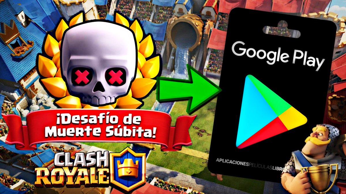 Amig@s ¿Te quieres ganar una TARJETA GOOGLE PLAY? pon una captura de tu perfil de clash royale en los comentarios de este mismo post, para agregarte al bracket de 100 jugadores el 1° LUGAR se lleva el premio! 
INICIA EL DIRECTO A LAS 18:00hrs CDMX gaming.youtube.com/c/ALDOZILENTGA…