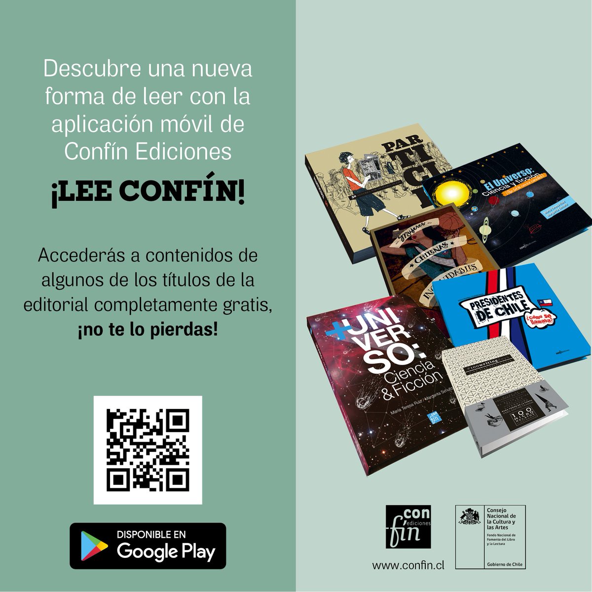 confinediciones's tweet photo. Un proyecto del Fondo del Libro. Lee Confín, aplicación móvil https://t.co/EKSA4gQHaE