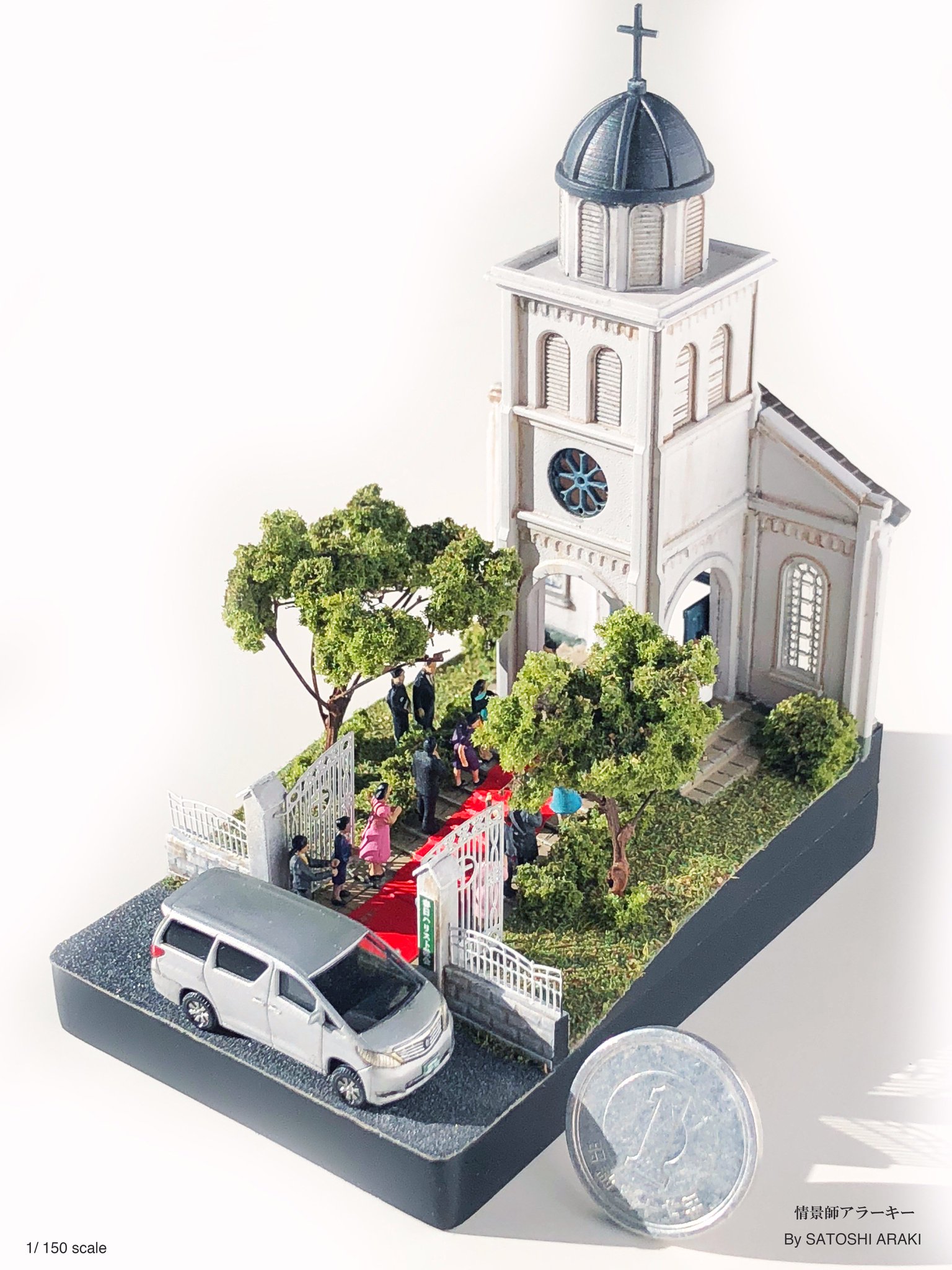 ちょっとしたジオラマ Railroad model] Placing N-gauge size figures in a diorama