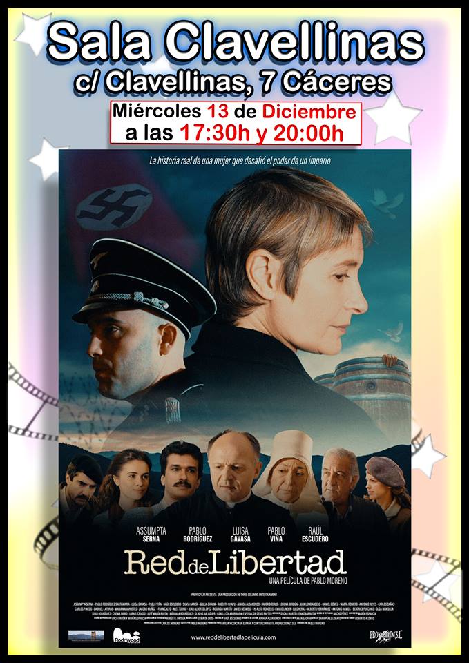 #Reddelibertad llega a Cáceres el próximo 13 de diciembre, en dos únicas sesiones, a las 17:30 y 20:00 h.
No te la pierdas y compra ya tu entrada en proyecfilm.com
<a href="/Ayto_Caceres/">Ayuntamiento Cáceres</a>