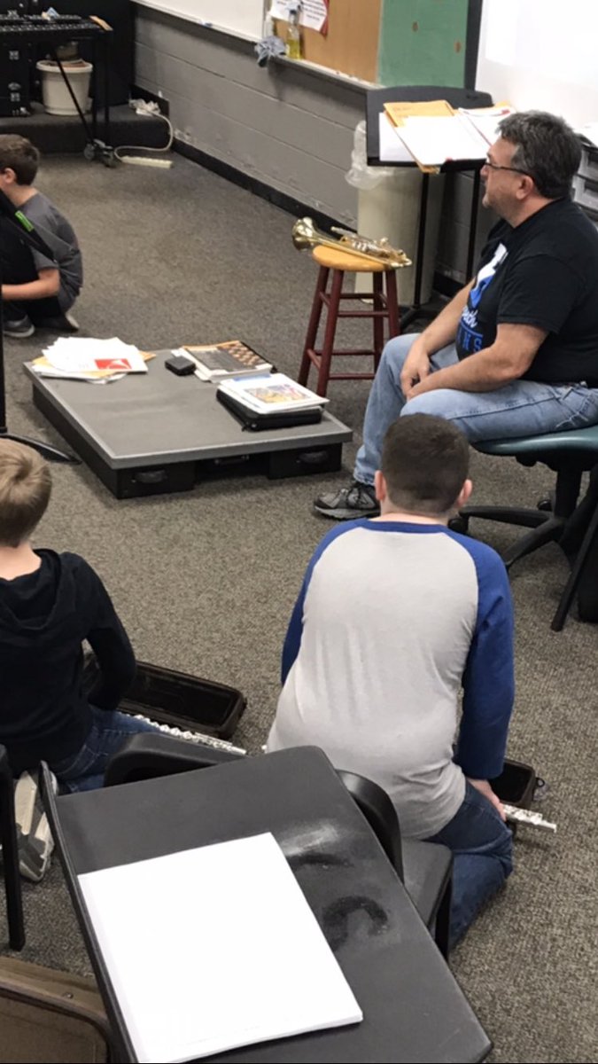 deb_djellison's tweet photo. @cooper1503 does a great job keeping students engaged in band!  (He’s also ok at tweeting) @HMSIndians #hmstntribe https://t.co/5yWji8rTrb