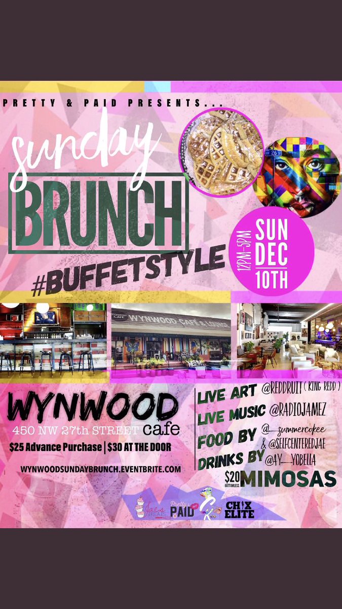 Desserts Galore 🍪🍰🍨! Sunday by @SelfCenteredJae @briiitttttttt myself @beyondsweetllc and others! Great food! As well as many other vendors of all sorts. 🗣 Get your tickets! #WynwoodBrunch