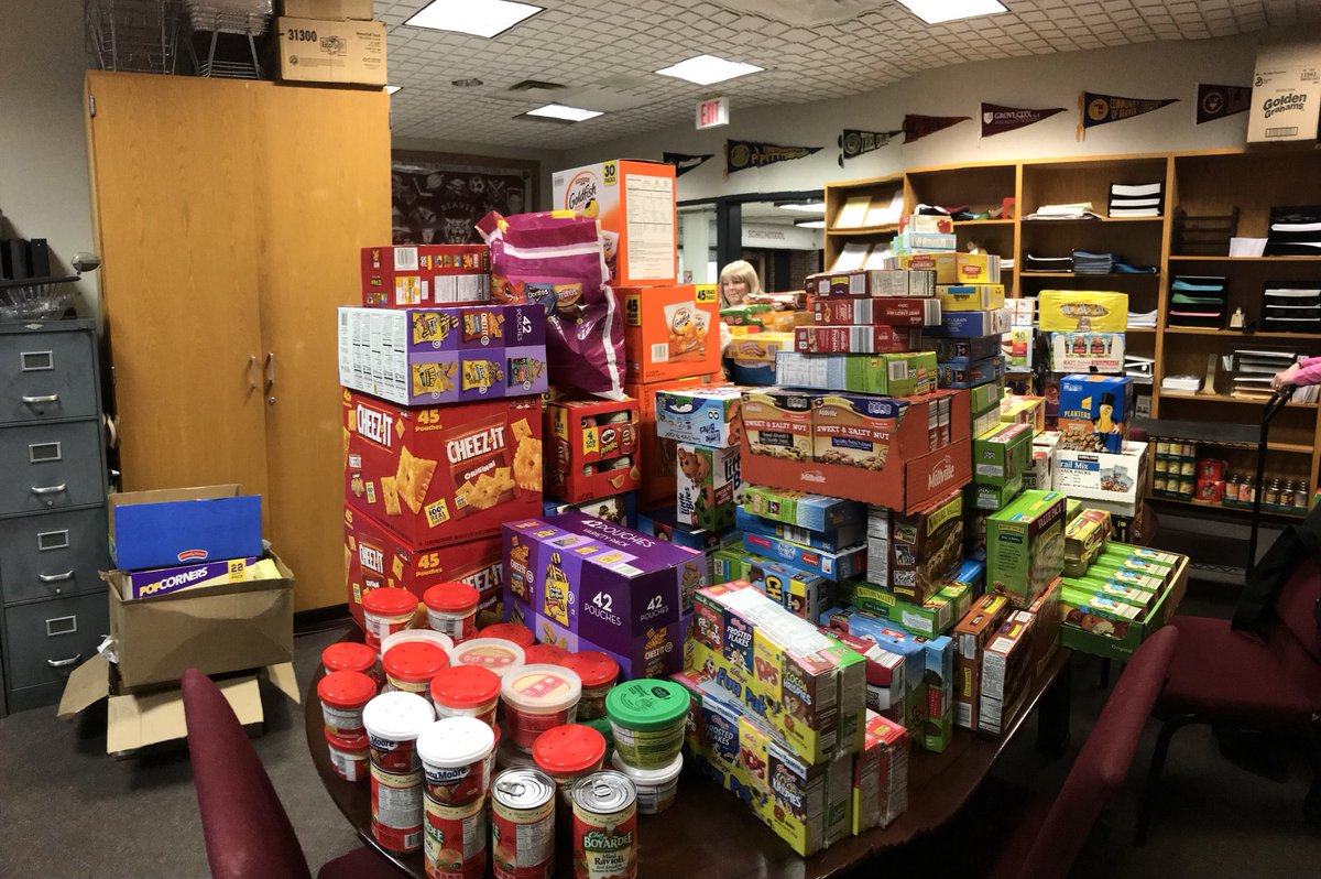 BeaverAreaSD's tweet photo. #FortMcIntoshClub held a food drive for @BeaverAreaSD backpack program, which helps students in need. We are overwhelmed by your generosity! #PayItForward #NHSproject https://t.co/aBxcZIEPxF