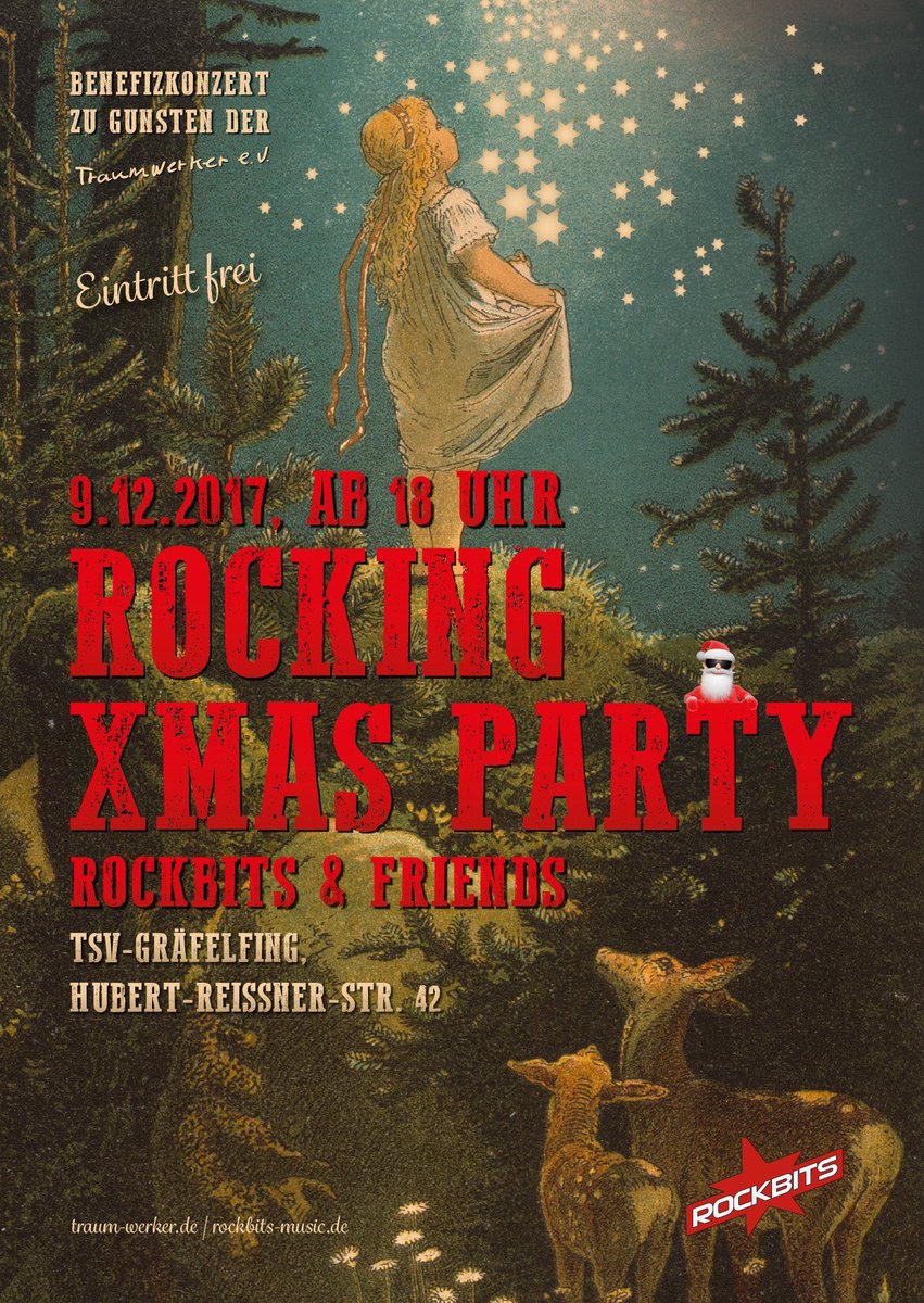 TsvGraefelfing's tweet photo. Unsere Xmas Party mit den #Rockbits und friends plus Spenden Gala für die #traumwerker.
https://t.co/F8gcjoLW4W
Kommt in Scharen morgen in die Hubert Reißner Straße aufs TSV #Gräfelfing Gelände. https://t.co/XtQm6bwoQO