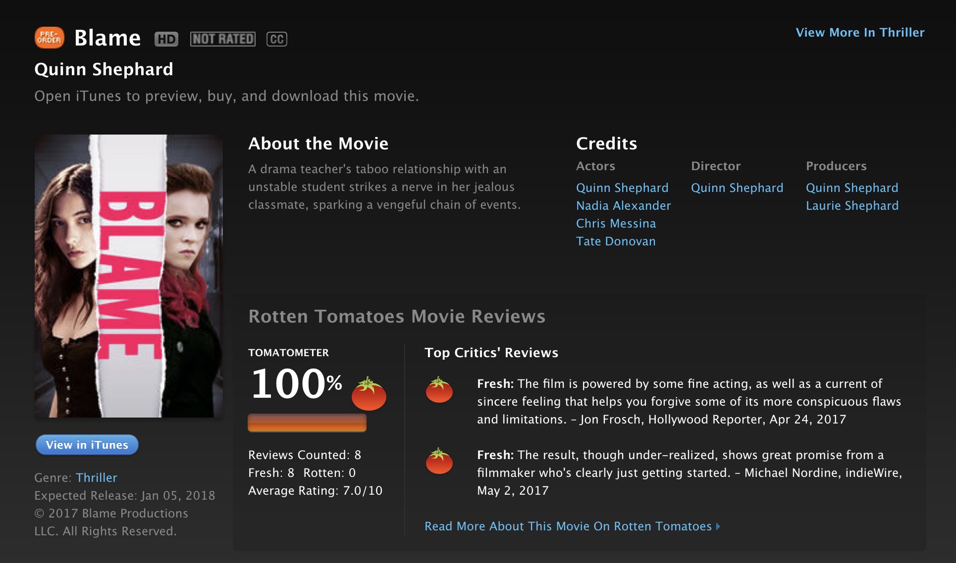 Blame We Re Excited That Blamethemovie Is Now Available For Preorder On Itunes It Will Be Available To Watch On Jan 5 Pre Order It Now T Co M5lip1jex0 T Co Awh0ukoxh4 Blame We Re Excited That Blamethemovie Is Now Available For Preorder On Itunes It Will Be Available To Watch On Jan 5 Pre Order It Now T Co M5lip1jex0 T Co Awh0ukoxh4